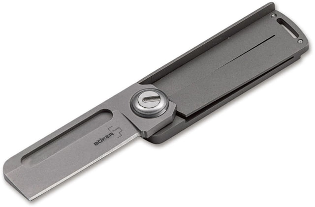 Boker Plus Rocket Folding Knives Darriel Caston 1.7in 9Cr13CoMoV Straight Edge Titanium Grey - Boker Plus