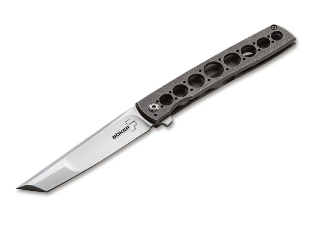 Boker Plus Urban Trapper Tanto Folding Knife 3.4in VG-10 Titanium Uncoated Grey - Boker
