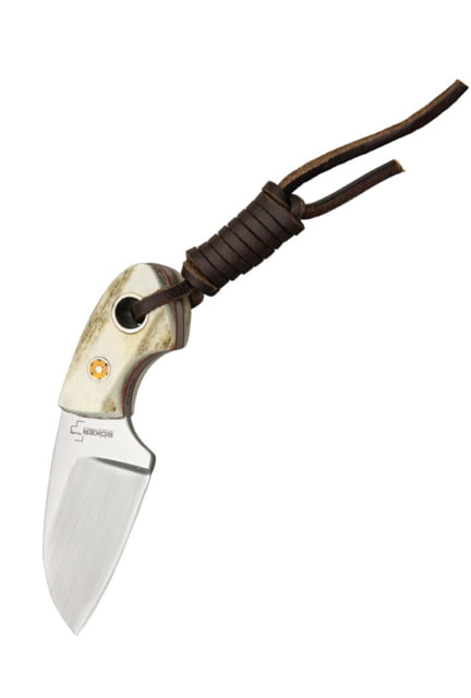 Boker Plus Vox Gnome Stag Knife 2.13" 12C27 Sandvik stainless blade Stag handle - Boker Plus