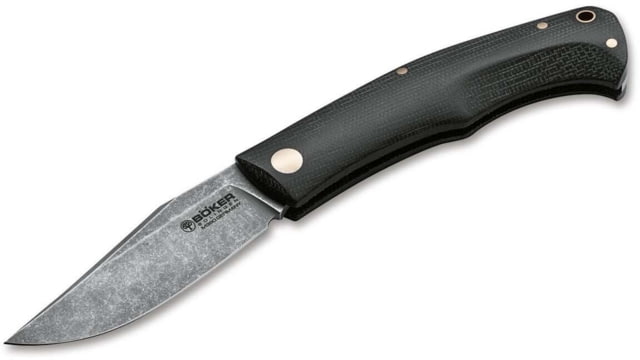 Boker Solingen Boxer EDC Folding Knife 3.07in M390 Micarta Black Handle - Boker Solingen