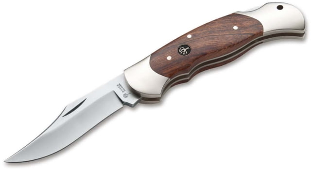 Boker Solingen Optima Palisander Folding Knife 3.54in 440C Nickel Silver Rosewood Brown Handle - Boker Solingen