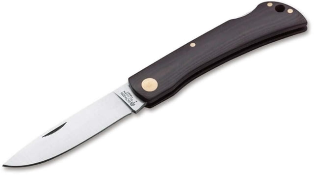 Boker Solingen Rangebuster Maroon Folding Knife 3.03in N690 Micarta Brown Handle - Boker Solingen