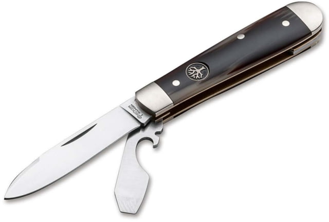 Boker Solingen Swell-End Jack Folding Knife 2.64in N690 Nickel Silver Synthetic Horn Brown Handle - Boker Solingen