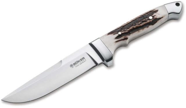 Boker Solingen Vollintegral XL 2.0 Fixed Blade Knife 5.79in 440C Stag Brown Handle - Boker Solingen