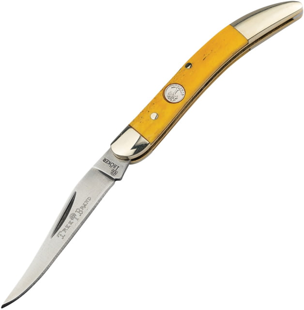 Boker Toothpick Smooth Yellow Bone Folding Knife 3.25in Closed D2 Tool Steel Blade Yellow Smooth Bone Handle