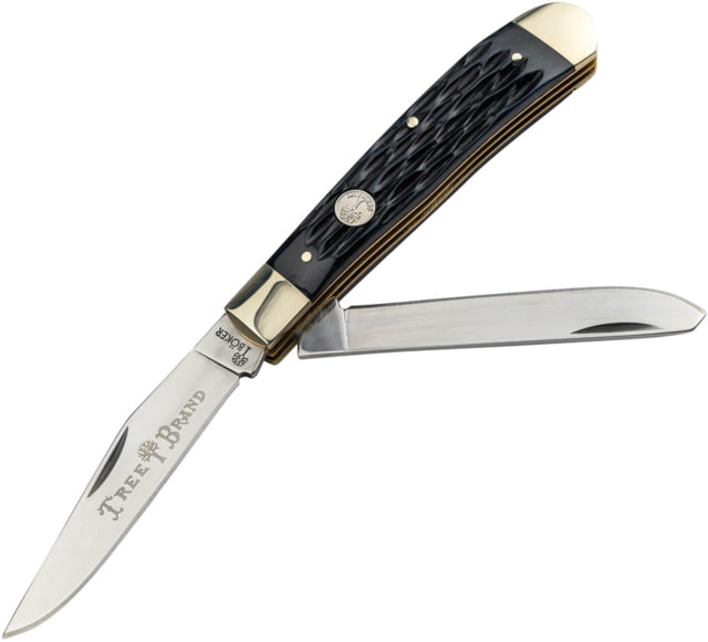 Boker Trapper Bone Folding Knife Black jigged bone