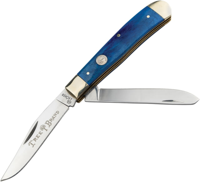 Boker Trapper Bone Folding Knife Blue smooth bone