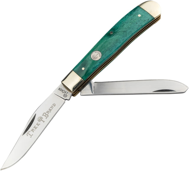Boker Trapper Bone Folding Knife Green smooth bone