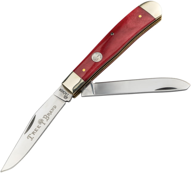 Boker Trapper Bone Folding Knife Red smooth bone
