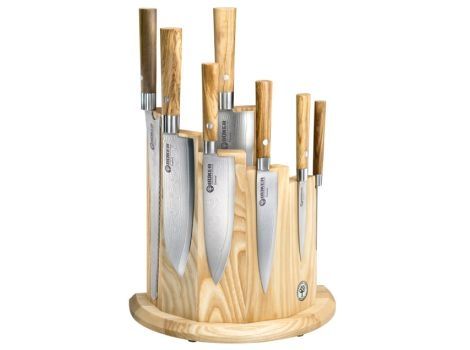 Boker USA Damascus Olive Block Set - Boker Usa