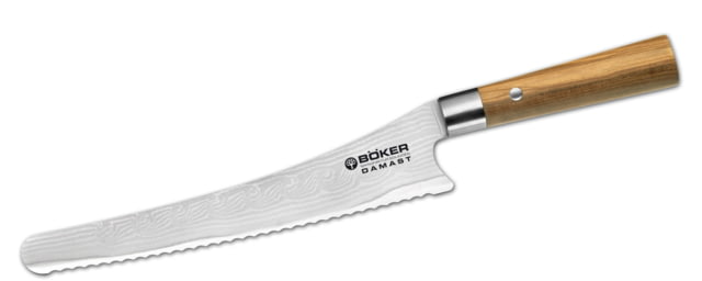 Boker Solingen Damascus Kitchen Knife Olive