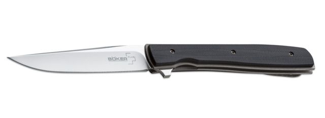 Boker USA Plus Brad Zinker Urban Trapper Folding Knife3.42in VG10 Steel Blade Black G10 Handle - Boker Usa