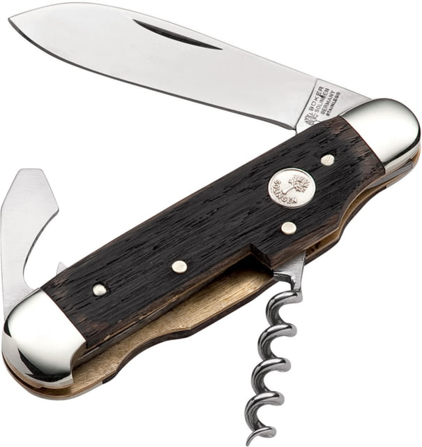 Boker Wine Multi-Tool 2.36in 4034 SS Blade Oak Handle Gift Boxed - Boker
