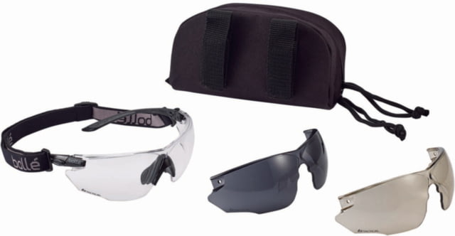 Bolle Combat Kit of Shooting Glasses Matte Black Frame