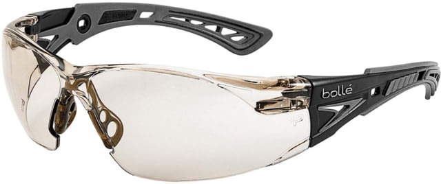 Bolle Rush+ Safety Glasses Black Grey Frame Copper Lens - Bolle