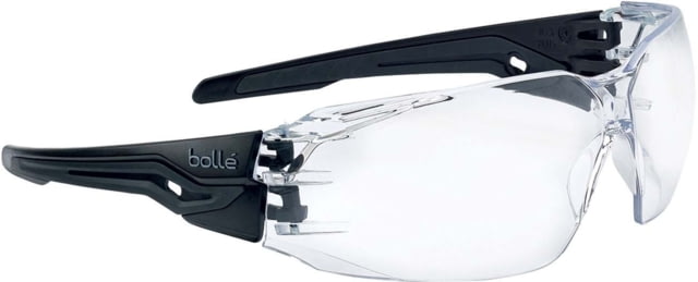 Bolle Silex+ Safety Glasses Matte Black Frame Clear BSSI Lens - Bolle