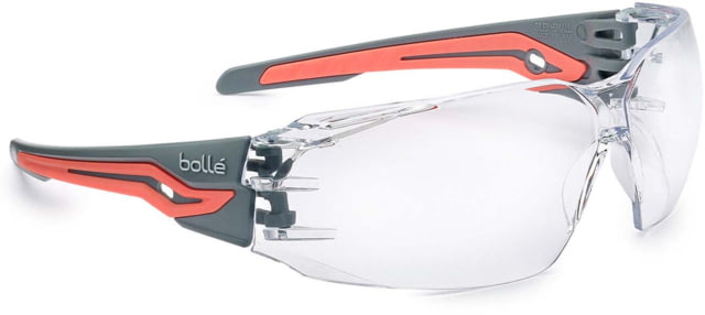 Bolle Silex+ Small Safety Glasses Grey Coral Frame Clear Lens - Bolle