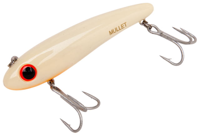 Bomber Bomber Saltwater SW Mullet Slow-Sinking Twitch/Walking Lure. 3.5in 5/8oz Bon/Orange Thrt - $6.99 at Optics Planet
