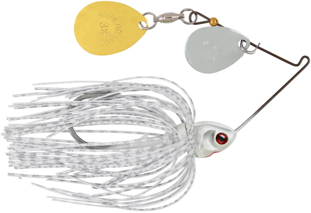 Booyah Covert Finesse Spinnerbait Double Colorado Blade 3/8oz 4in Wt Silvrscl/Prlhd