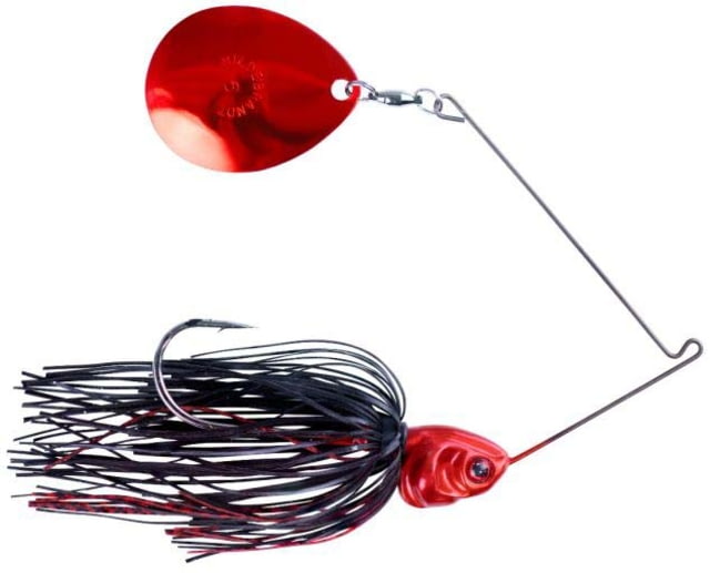 Booyah Booyah J.C. Covert Series Night Time Single-Colorado Spinnerbait Fishing Hook 3/4oz 1 Piece Black/Red - $10.99 at Optics Planet