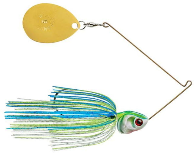 Booyah Booyah J.C Covert Series Single Colorado Spinnerbait Fishing Hook 3/4 oz 1 Piece White/Chartreuse/Blue - $10.99 at Optics Planet