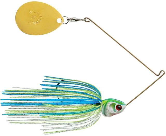 Booyah Booyah J.C. Covert Series Single Colorado Spinnerbait Fishing Hook 1/2oz 1 Piece White/Chartreuse/Blue - $9.99 at Optics Planet