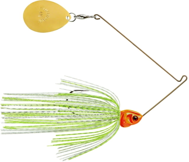 Booyah Booyah J.C. Covert Series Single Colorado Spinnerbait Fishing Hook 3/8oz 1 Piece White/Chartreuse/Silver/Orange Head - $9.99 at Optics Planet