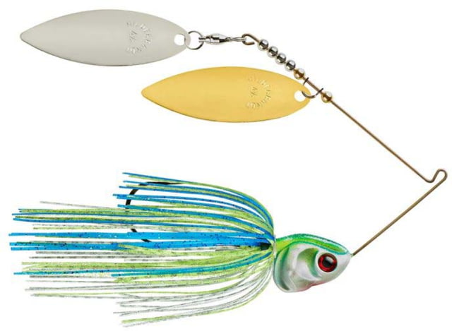 Booyah Booyah J.C. Covert Series Double Willow Spinnerbait Fishing Hook 1oz 1 Piece White/Chartreuse/Blue - $10.99 at Optics Planet