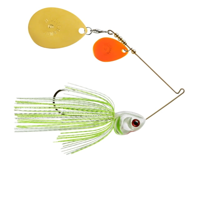 Booyah Booyah J.C. Covert Series Double Colorado Spinnerbait Fishing Hook 1 oz 1 Piece White/Chart/Silver Scl-Orange - $10.99 at Optics Planet