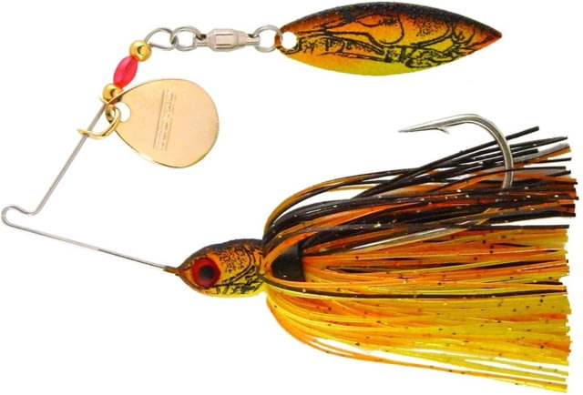Booyah Pond Magic Real Craw Spinnerbait Mustad Fishing Hook 3/16oz 2/0 1 Piece Sunrise Craw
