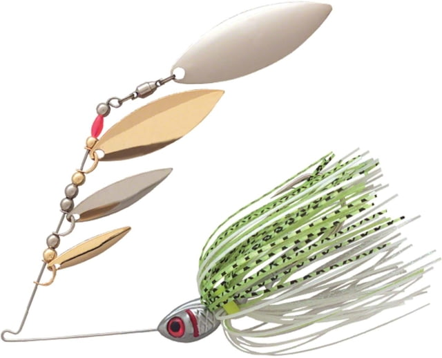 Booyah Super Shad Quad Blade Spinnerbait 3/8oz Chartreuse Glimmer