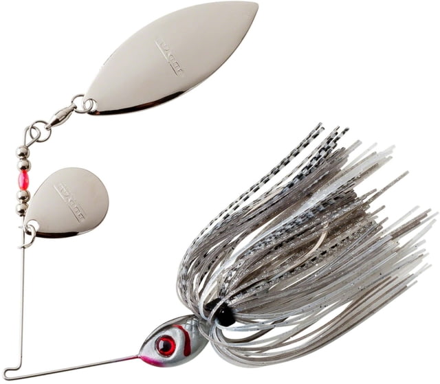 Booyah Tandem Blade Spinnerbait Mustad Fishing Hook 3/0 1/4oz 1 Piece Silver Shiner