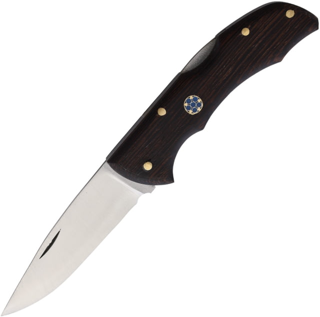 BORDO Dark Brown Wood Jack Knife 4.25in Closed 3in Stainless Steel Satin Blade Dark Brown Wood Handle JACK KNIFE BLACK - Bordo