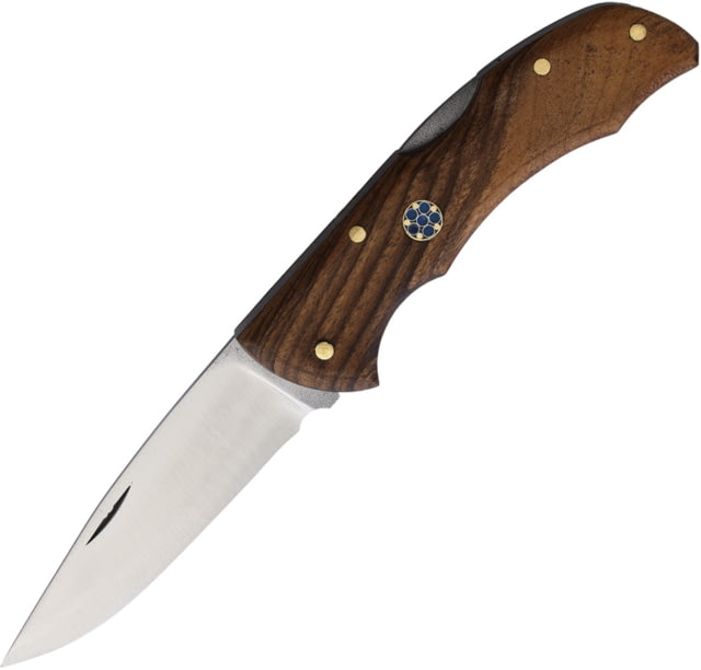 BORDO Brown Wood Jack Knife 4.25in Closed 3in Stainless Steel Satin Blade Brown Wood Handle JACK KNIFE DARK BROWN - Bordo