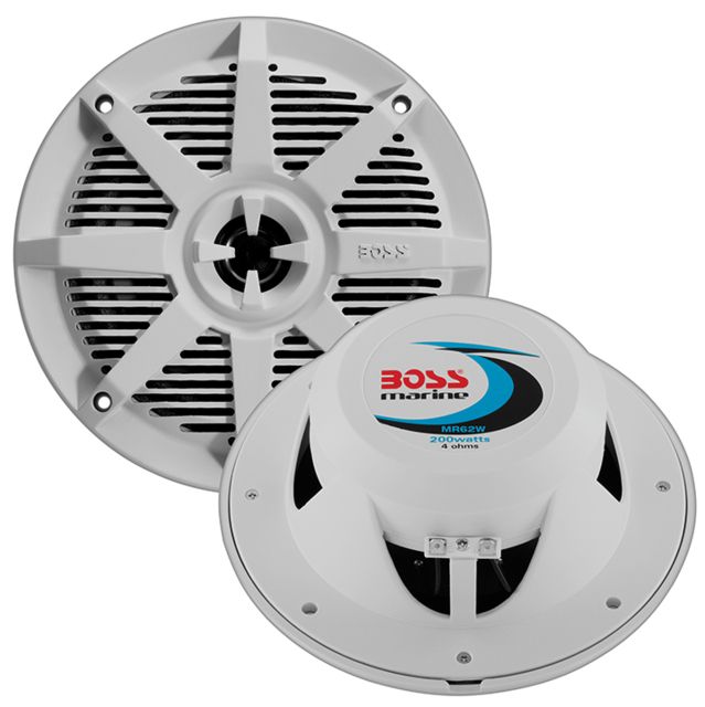 Boss Audio 6.5in 2-Way Coaxial 200W Marine Speaker White