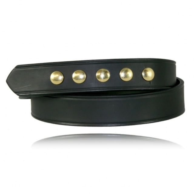 Boston Leather 1.5 Belt Five Snap Closure Black
