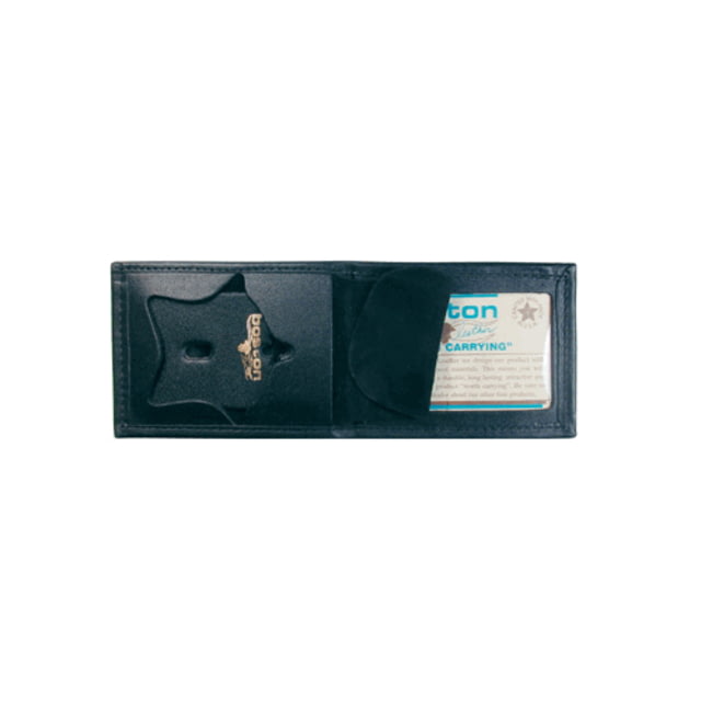 Boston Leather Billfold Style Badge Case Black - Boston Leather