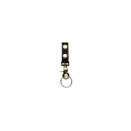 Boston Leather Belt Keeper With Deluxe Swivel Key Snap Black - Boston Leather