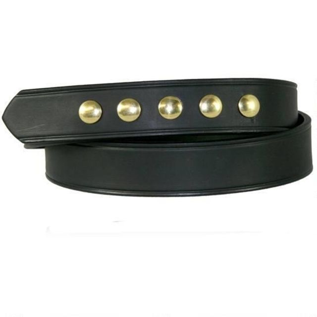 Boston Leather 1 1/2 Five-snap Belt Black