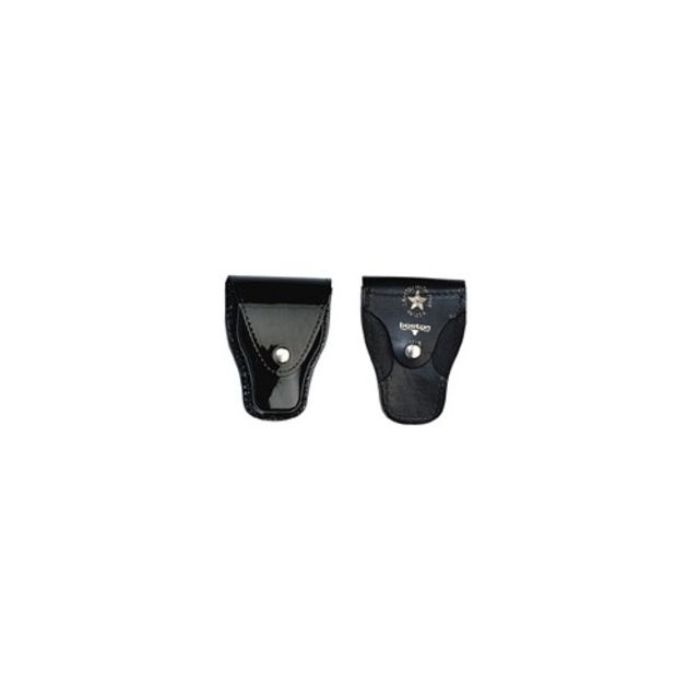 Boston Leather Covered Snap Back Handcuff Holder Black - Boston Leather