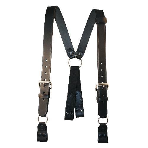 Boston Leather Firefighters Suspenders Loop Attachment Black - Boston Leather