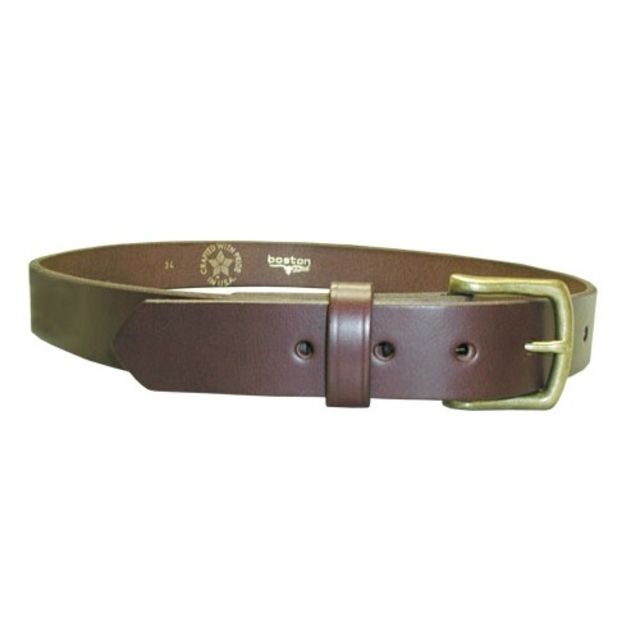 Boston Leather 1 American Value Line Hook And Loop Tipped Belt Brown