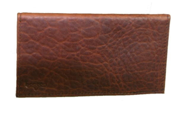 Boston Leather Checkbook Cover Dark Pecan - Boston Leather