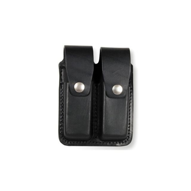 Boston Leather Double Mag Holder For 9mm/40cal Black - Boston Leather