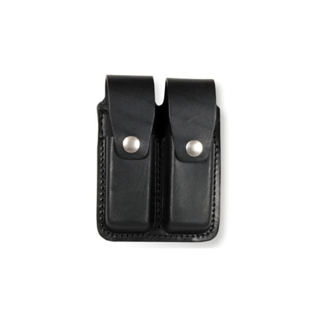 Boston Leather Double Mag Holder For 9mm/40cal Black - Boston Leather
