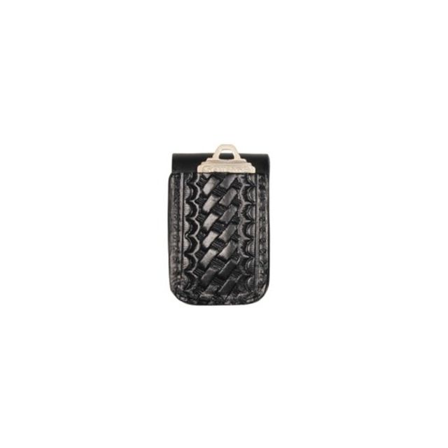 Boston Leather Double Wide Belt Keeper With Key Slot Black - Boston Leather