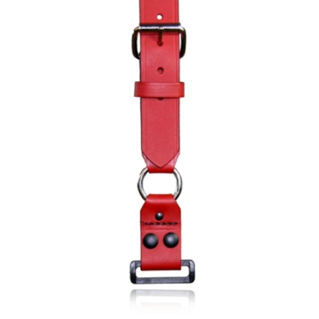 Boston Leather Firefighters Suspenders Loop Attachment Red - Boston Leather