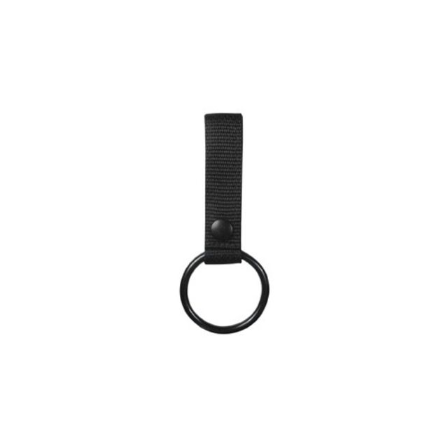 Boston Leather Flashlight Ring Nickle Plain Holster Plain Black - Boston Leather