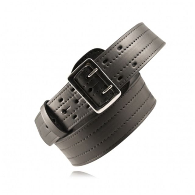 Boston Leather Sam Browne Duty Belt Fully Hook And Loop Lined 2 1/4 Wide Black