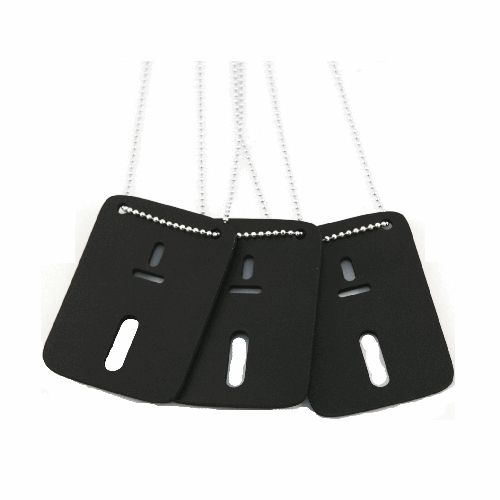 Boston Leather Value Badge Holder W/ Neck Chain Black - Boston Leather